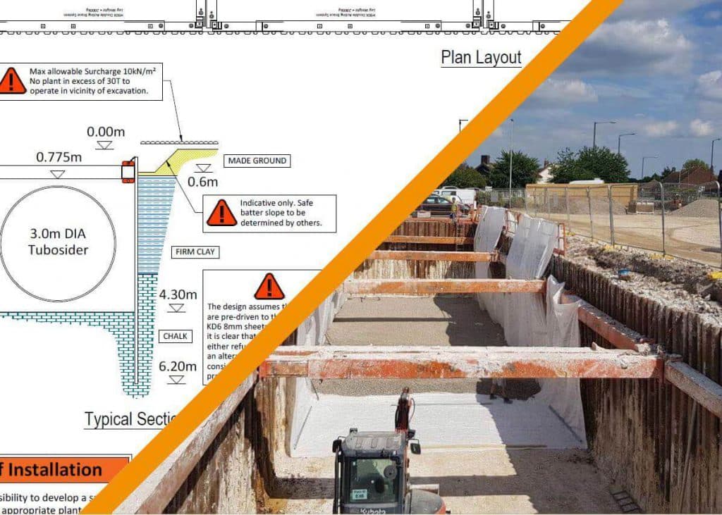 Temporary works design drawing
