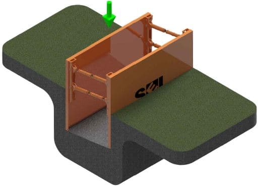 Standard Trench Box installation step 5